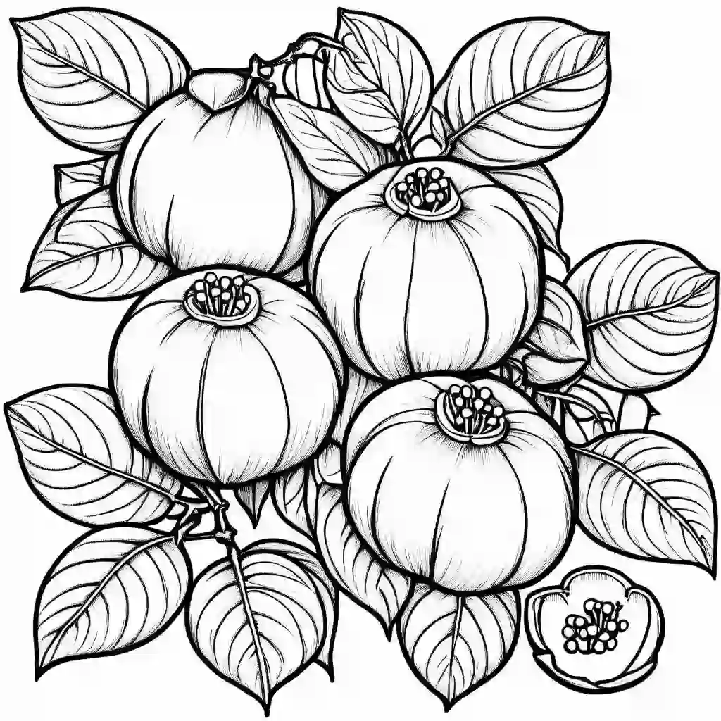 Quince coloring pages
